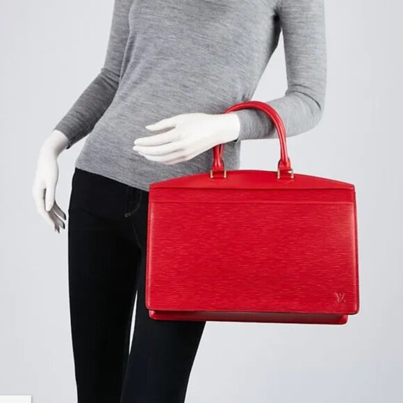 Louis Vuitton Handbags - Louis Vuitton Riviera Vanity Tote - Vintage Red Epi Leather w/ COA
